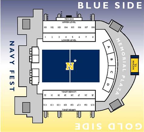 naval academy stadium seating chart.